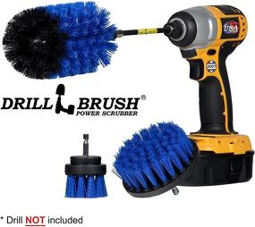 img 1 attached to 🔧 Drill Brush Power Scrubber by Useful Products - Medium Blue Drill Brushes with Extender: A Comprehensive Aquarium Cleaning Kit - Fish Tank Cleaner Brushes & Drill Brush Extension Attachment