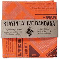 stayin' alive with colter co. reflective survival bandana: orange or 🏕️ camouflage for camping, hiking, hunting, backpacking - 100% cotton, made in the usa логотип