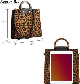 img 1 attached to 🐆 Leopard Print Crossbody Shoulder Handbag with Ample Capacity - Women's High-Quality Handbags & Wallets