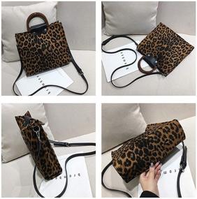 img 3 attached to 🐆 Leopard Print Crossbody Shoulder Handbag with Ample Capacity - Women's High-Quality Handbags & Wallets