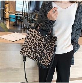 img 2 attached to 🐆 Leopard Print Crossbody Shoulder Handbag with Ample Capacity - Women's High-Quality Handbags & Wallets