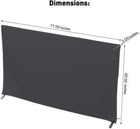 img 1 attached to Чехол Kuzy для внутреннего ЖК-телевизора диагональю 75 дюймов - Защита плоского экрана - Внутренний пылезащитный чехол для LED-телевизора - Чистый декоративный чехол из легкой ткани - Размер 71 x 45 дюймов - Сделано в США - Черный