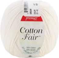 premier yarns cotton solid yarn cream logo