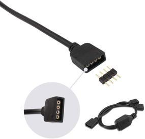 img 3 attached to ACTOO 4 Pin RGB Splitter Extension Cable: Connect & Control 2 LED Strip Lights with 1 Connector – Perfect for 5050 3528 2835 RGB LED Strips (2 PCS)