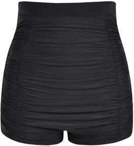 img 3 attached to 👙 Ultimate Figure-Flattering Mycoco Shirred Control Tankini Swimwear for Women: Embrace Confidence!