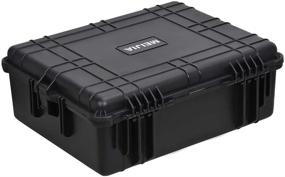 img 4 attached to MEIJIA Waterproof Camera Case with Customizable Foam Insert, Stylish Black, 24.25 X 19.41 X 9.76 inches