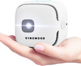 img 4 attached to Cinemood TV - LTE Portable Projector w/ Sim Card Slot for Indoor & Outdoor Movies | 150&#39;&#39; Projection | Up to 3 Hours Battery Life | Wireless | 256 GB Storage