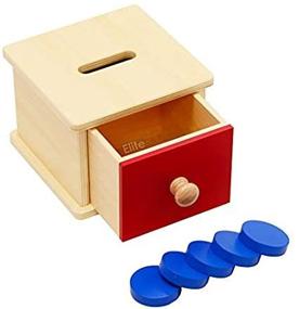 img 3 attached to 🔵 Enhanced Elite Montessori Coin Box: Thicker Coins, Ideal for 1-Year-Olds, Toddlers & Babies - Effective Preschool Learning Material & Montessori Toy