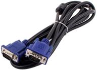 uxcell 2.5m 15-pin black 💻 male to male vga monitor extension cable logo