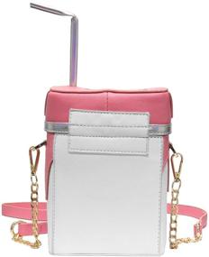img 1 attached to 🍓 LUI SUI Cute Strawberry Milk Box Cross Body Purse Bag - Multi-functional Cellphone Shoulder Bags with Card Holder and Wallet Purse