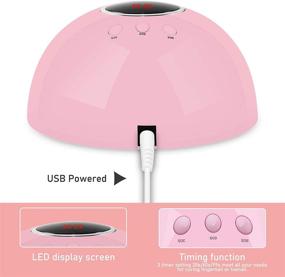 img 2 attached to 💅 UV LED Nail Lamp: 24W Gel Nail Lamp with 3 Timer Settings and Automatic Sensor - Golspark Professional Nail Art Tools