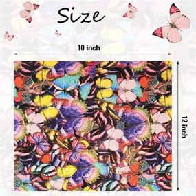 img 3 attached to 🌸 Decorate with Ease: 10-Piece Flower Heat Transfer Vinyl - Vibrant Patterns for DIY T-Shirts, Caps, Pillows, and More!