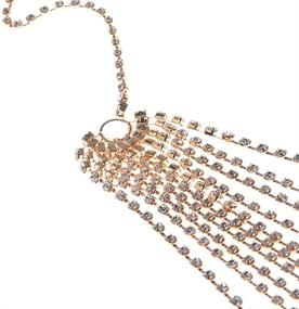 img 1 attached to 🏖️ Summer Beach Party Diamond Sexy Chain Necklace for Bikini Bra Accessories - MineSign Body Chain