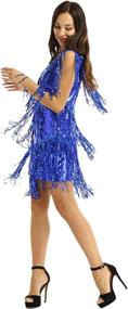 img 3 attached to iEFiEL Women's V-Neck Sequin Tassel Latin Dance Dress: Sparkling Rhythm Ballroom Salsa Samba Rumba Tango Gowns