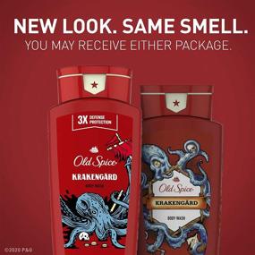 img 2 attached to 🛁 Shop Old Spice Body Wash for Men Wild Collection Krakengard Scent Pack: 4 Pack, Citrus, 21 Fl Oz