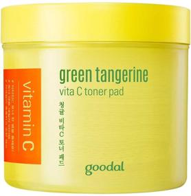 img 4 attached to Goodal Green Tangerine Vitamin C Toner Pads - 5-in-1 Skincare Solution: Exfoliate, Tone, Brighten, Moisturize, Detoxify for Sensitive Skin (70 Pads)