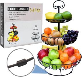 img 4 attached to Tiered Countertop Produce Basket - Fruits and Vegetables