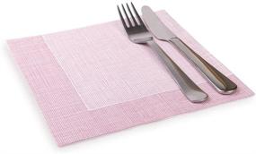 img 1 attached to 🍽️ Luxenap 15.75 Inch Decorative Napkins with Linen Feel - Pack of 600 Soft Cloth Like Dinner Napkins in White with Burgundy Threads, Pre-folded Paper Disposable Guest Napkins for Weddings and Parties - Excellent Absorbency