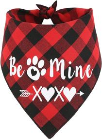 img 3 attached to Valentines Bandana Puppy Plaid Scarf
