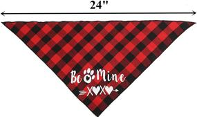 img 2 attached to Valentines Bandana Puppy Plaid Scarf