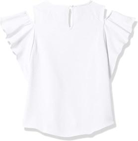 img 2 attached to 👚 Girls' Clothing: Amy Byer Flutter Shoulder Necklace Tops, Tees & Blouses