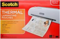 📦 scotch thermal laminating pouches, 11.45x17.48-inches, pack of 25 (tp3856-25) logo