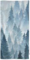 🎨 foggy watercolor hand towels: winter hill wild nature inspired, soft & super-absorbent - ideal for bathroom, kitchen, spa, gym, yoga - 15x30 inch, from ofloral logo