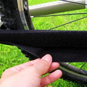 img 2 attached to 🚴 Black Bike Chainstay Protector - Nylon Protective Guard Pad for Bicycle Frame Chain - Size: 8.25" x 4