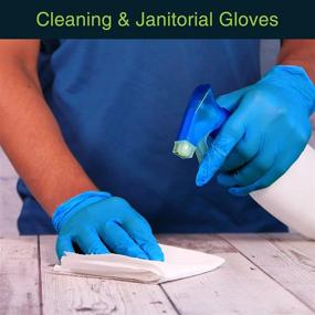 img 2 attached to Blue Vinyl Disposable Gloves Small 100 Pack - Latex Free, Powder Free for Medical Exam, Surgical, Cleaning, Home, Food - 3 Mil Thickness