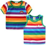 stylish rainbow stripe boys t-shirts by mud kingdom logo