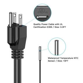 img 2 attached to 🌡️ SCGK SC-1820 Temperature Controller: -58~230°F/110V/1650W/15A Thermostat for Reptiles, Greenhouse, and Homebrew Incubation - Digital Thermostat Switch with Waterproof Probe NTC Sensor