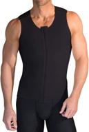 👕 marena men's post-surgical compression vest for recovery support, size m, black логотип