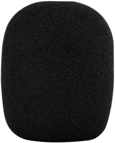 img 2 attached to 🎤 Black Large Foam Mic Windscreen - Ideal for MXL, Audio Technica, and other Large Microphones