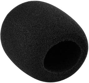 img 4 attached to 🎤 Black Large Foam Mic Windscreen - Ideal for MXL, Audio Technica, and other Large Microphones