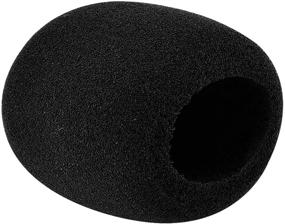 img 1 attached to 🎤 Black Large Foam Mic Windscreen - Ideal for MXL, Audio Technica, and other Large Microphones