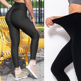 img 3 attached to Leggings Women，2Pack Lifting Cellulite Pants，Workout Sports & Fitness for Other Sports