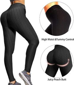 img 2 attached to Leggings Women，2Pack Lifting Cellulite Pants，Workout Sports & Fitness for Other Sports