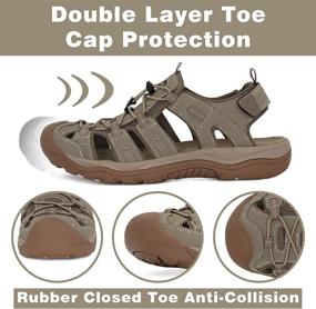 img 3 attached to Comfortable and Durable GRITION Men's Sandals YY2006BF 42EU - Ideal Men's Footwear