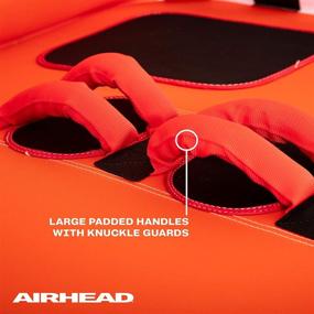 img 1 attached to Boating Towable Tube: Airhead Super Mable for 1-3 Riders - Orange, Red, Yellow