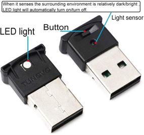img 2 attached to (2 Pack) Mini USB LED Light RGB Car LED Interior Lighting Kit - Adjustable Brightness, 8 Color Change - Smart USB LED Atmosphere Light for Home Decoration, Laptop Keyboard, Night Lamp