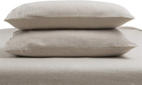 img 3 attached to 🛏️ TOSMO Pure Linen Pillowcases - 1 Pair of 100% French Natural Linen Flax Pillowcases (Queen Size, 20x30 inches) - Natural