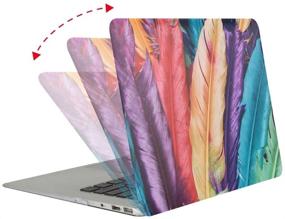 img 1 attached to 🦚 Colorful Feather Mac Pro 13 Inch Case - A1278 Released 2012-2008