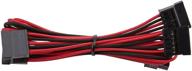 💡 corsair cp-8920190 премиум индивидуально оплетенный sata кабель: улучшите ваш блок питания corsair в стиле красного/черного логотип