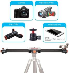 img 3 attached to ANNSM 31.5”/80CMs Carbon Fiber Rail Rods Camera Slider | Manual Wheel Belt Pulley | Flywheel Drive | Length Adjustable Legs | Carry-on Bag | 18lbs/8Kgs Load | DSLR Cameras/Camcorders