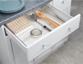 img 3 attached to InterDesign Expandable Organizer Silverware Spatulas Storage & Organization in Kitchen Storage & Organization