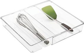 img 4 attached to InterDesign Expandable Organizer Silverware Spatulas Storage & Organization in Kitchen Storage & Organization