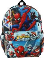 spider man deluxe oversize backpack compartment logo