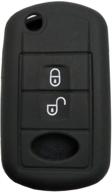 🔒 enhanced safety: black silicone rubber key fob skin cover, protector for land rover discovery lr3 range rover sport logo