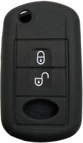 img 3 attached to 🔒 Enhanced Safety: Black Silicone Rubber Key Fob Skin Cover, Protector for Land Rover Discovery LR3 Range Rover Sport