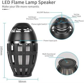 img 1 attached to 🔥 Ксера Водонепроницаемые колонки с Bluetooth и эффектом пламени, портативная колонка с LED-подсветкой для активного отдыха на открытом воздухе, аккумулятор на 2000 мАч для телефона/ПК/айпада, идеально подходит для вечеринок и барбекю